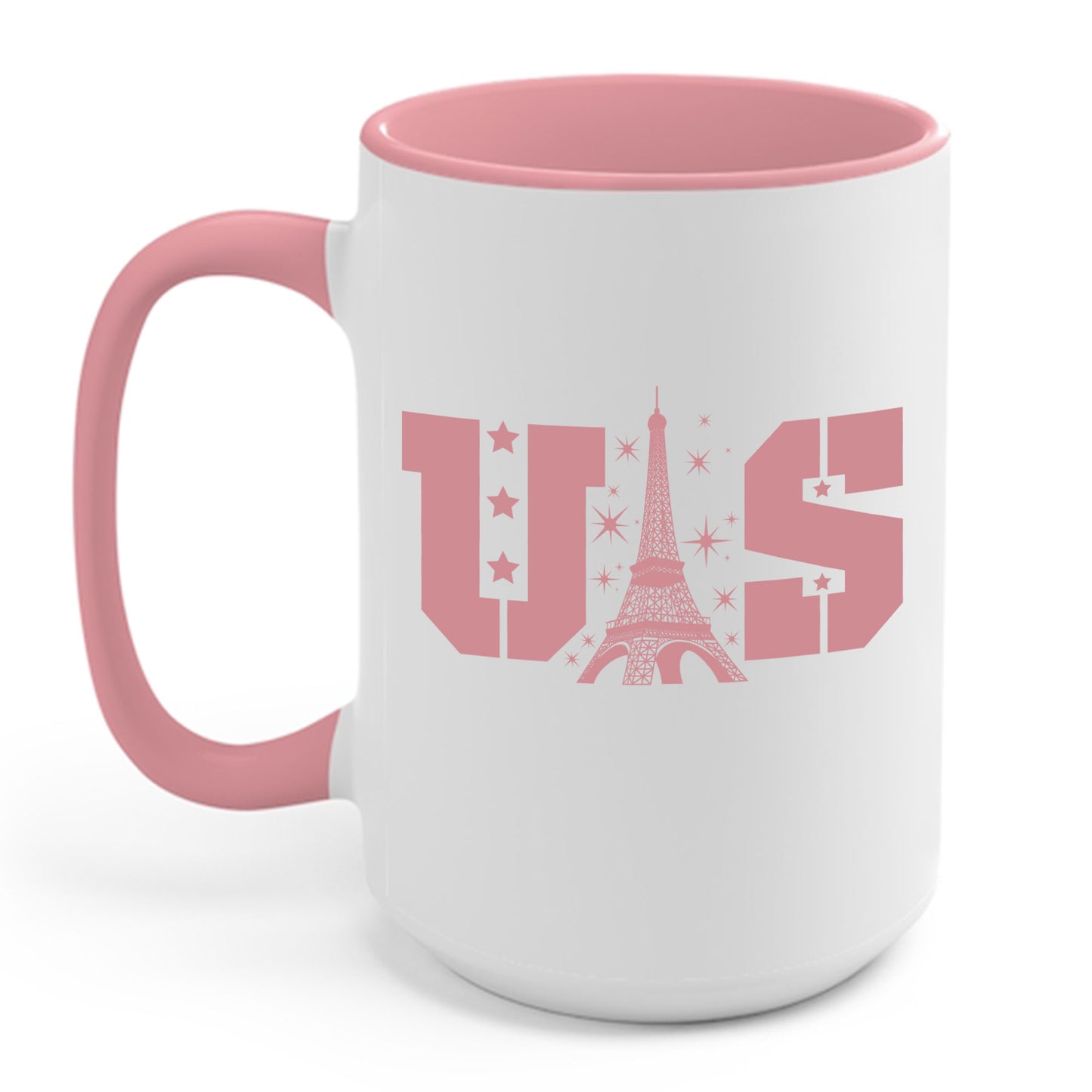 USA Eiffel Tower 2024 Summer Sports Patriotic Supporter Coffee Mug For Men Women