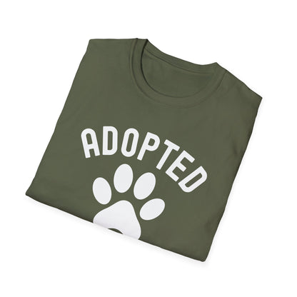 Funny Adopted Is My Favorite Breed Adopt Dog and Cat Lover T-Shirt For Men Women Travelers