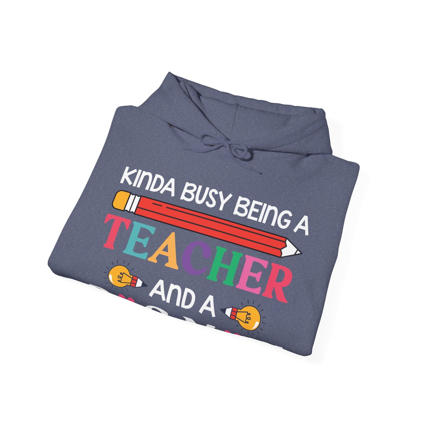 Kinda Busy Being A Teacher And A Dog Mom For Dog Lovers Pet Mothers Day Teachers Hoodie