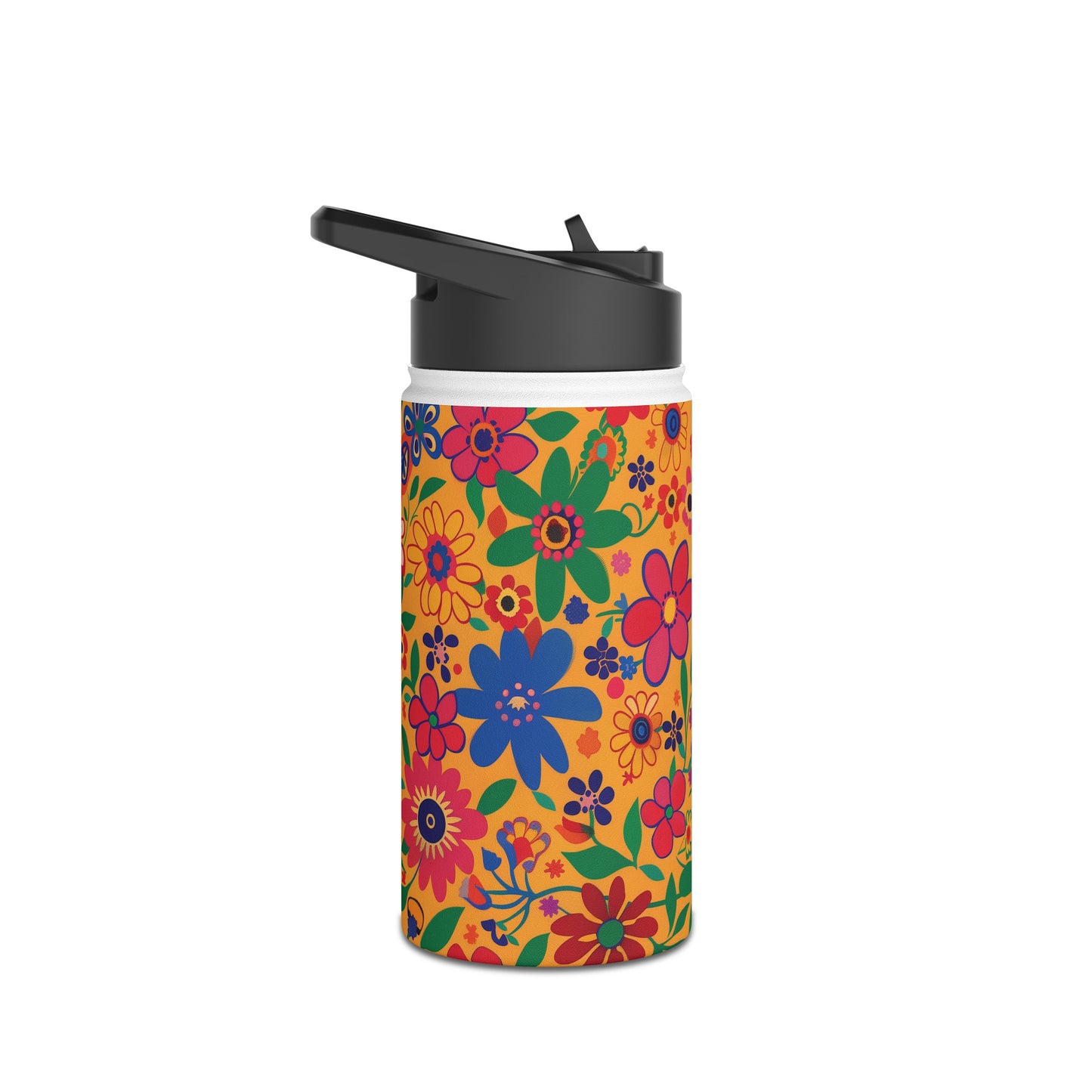 Fiesta Fiesta Vibrant Pattern Stainless Steel Water Bottle with Twist-on Lid and Double-Wall Vacuum Insulation