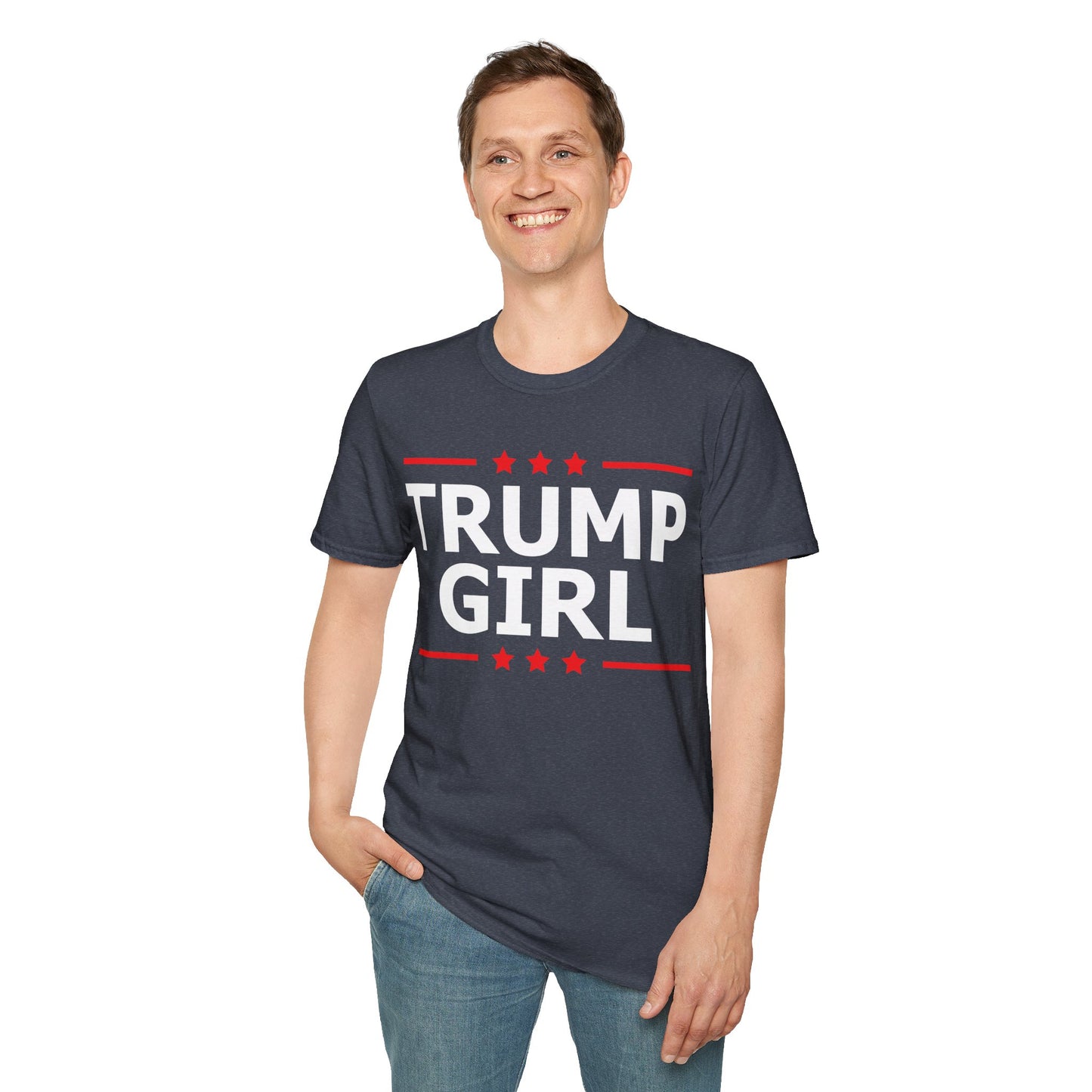 Cute Trump Girl Republican US Flag 2024 Vintage Vote T-Shirt