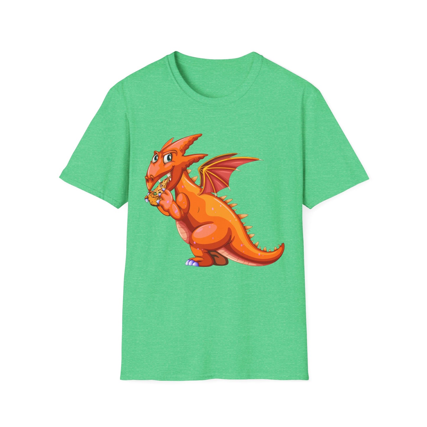 Funny Dragon Eating Pizza Dragon Foodie Food Lovers T-Shirt Men Women