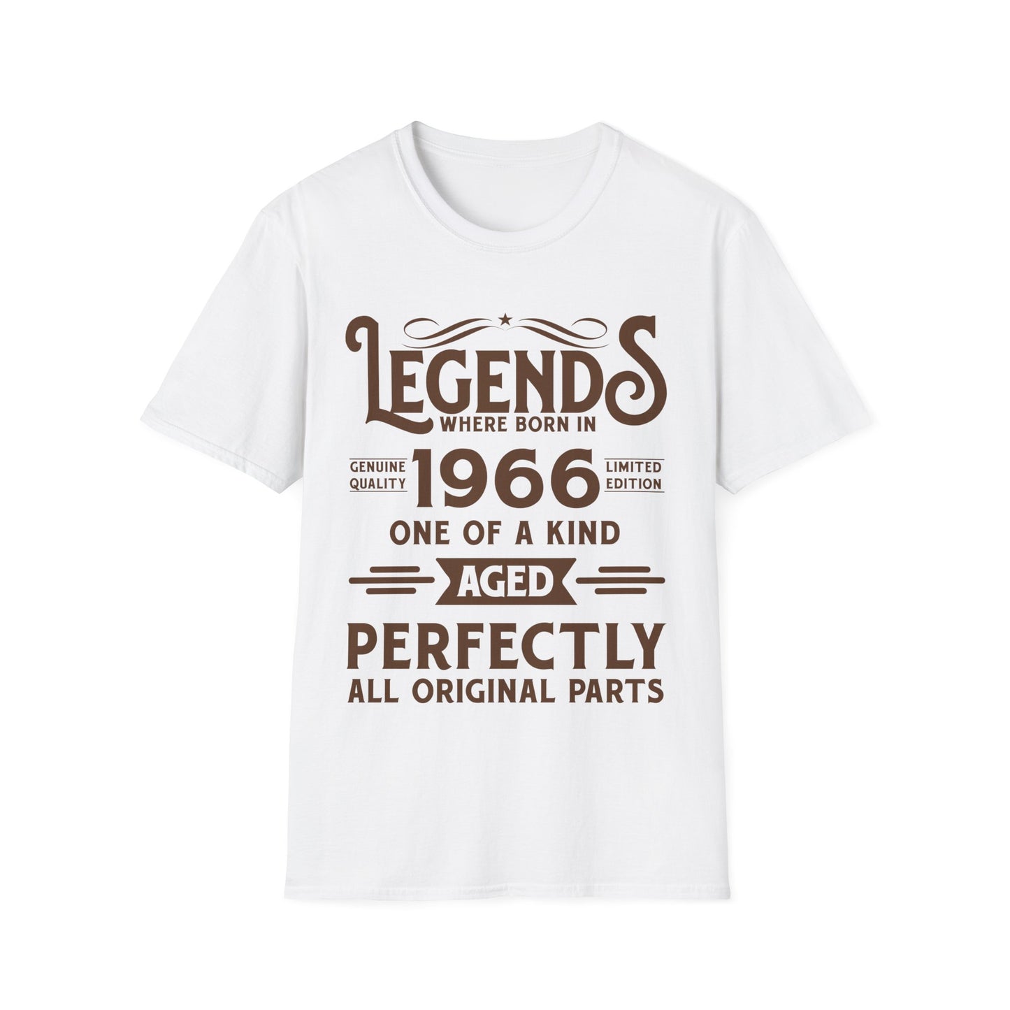 60th Birthday Tee 60 Years Old Vintage Legends Funny Born In 1966 T-Shirt For Men Women T-Shirt