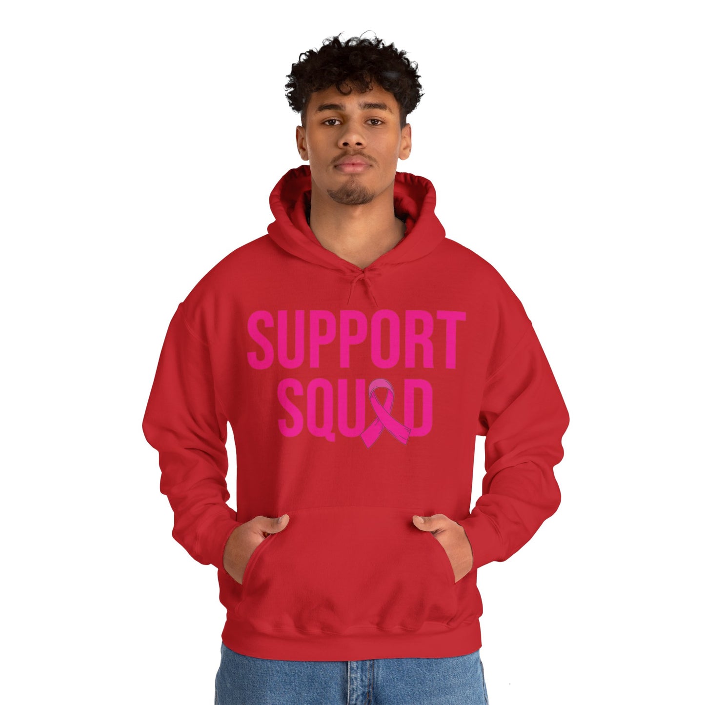 Support Squad Breast Cancer Warrior Awareness October Pink Hoodie