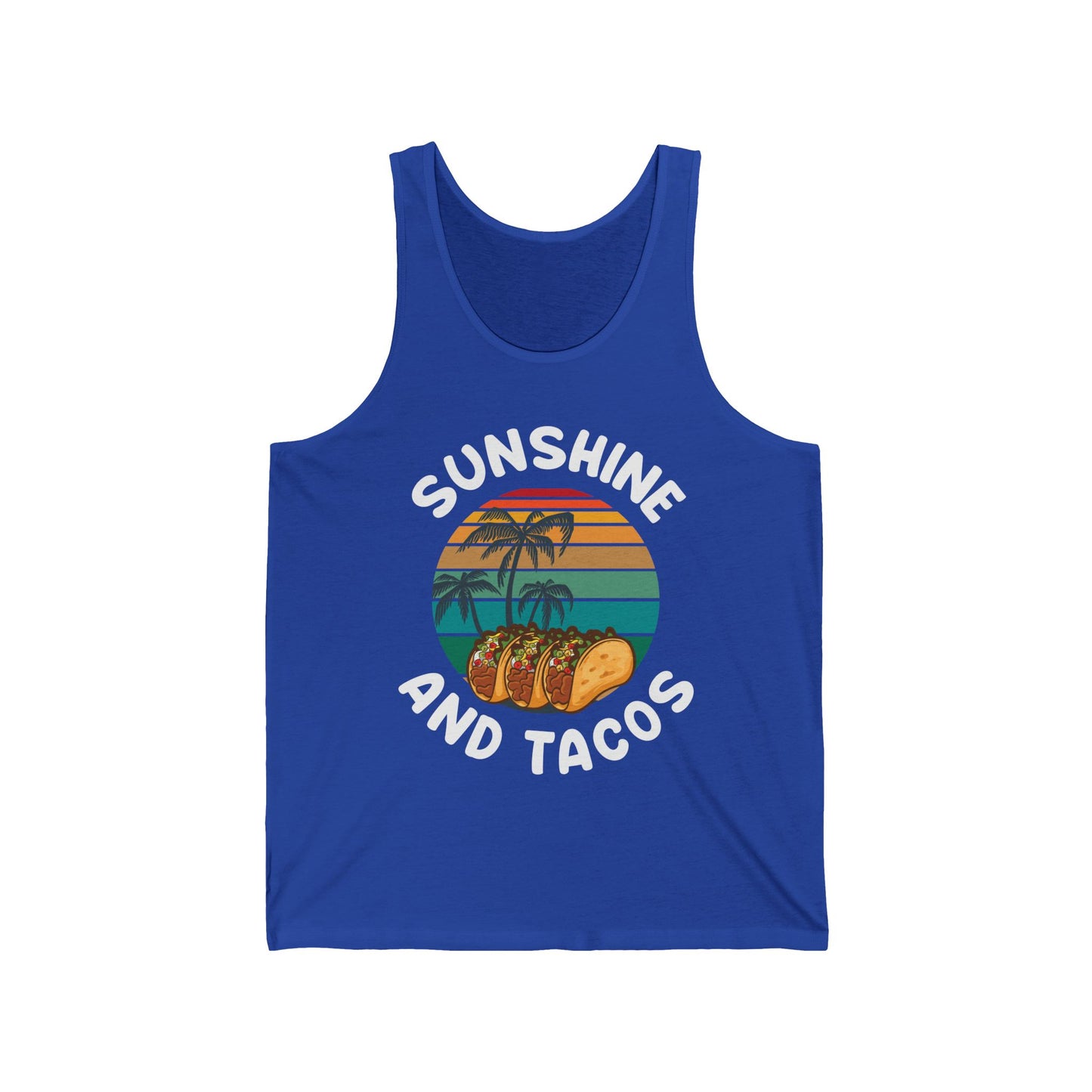 Sunshine And Tacos Taco Lovers Foodie Food Beach Tank Top Men Women