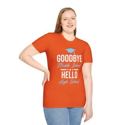 Goodbye Middle School Hello High School Funny Graduation T-Shirt