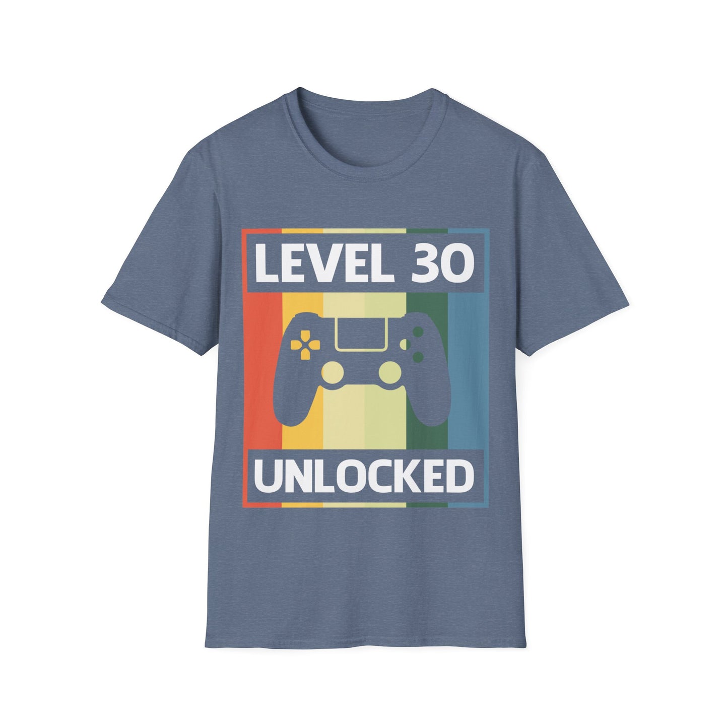 Funny Level 30 Unlocked Video Gamer Gaming 30th Birthday T-Shirt for Men Women