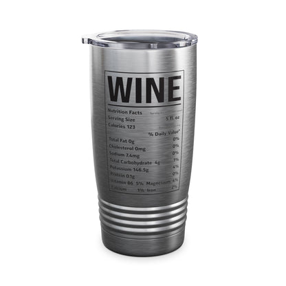 Wine Nutrition Facts Funny Family Matching Thanksgiving Christmas Drinking Tumbler For Men Women