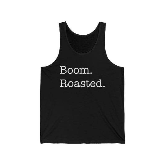 Funny Boom. Roasted. Office Humor Parody Men's Tank Top