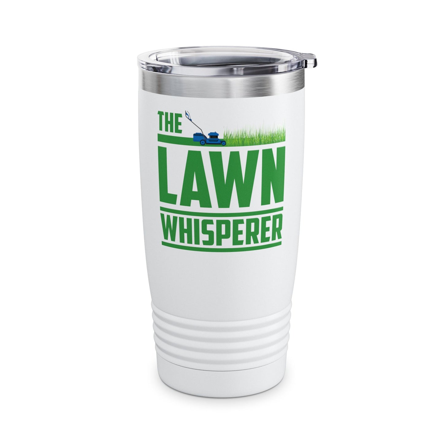 The Lawn Whisperer Funny Riding Mower Retro Mowing Dad Gift Ringneck Tumbler