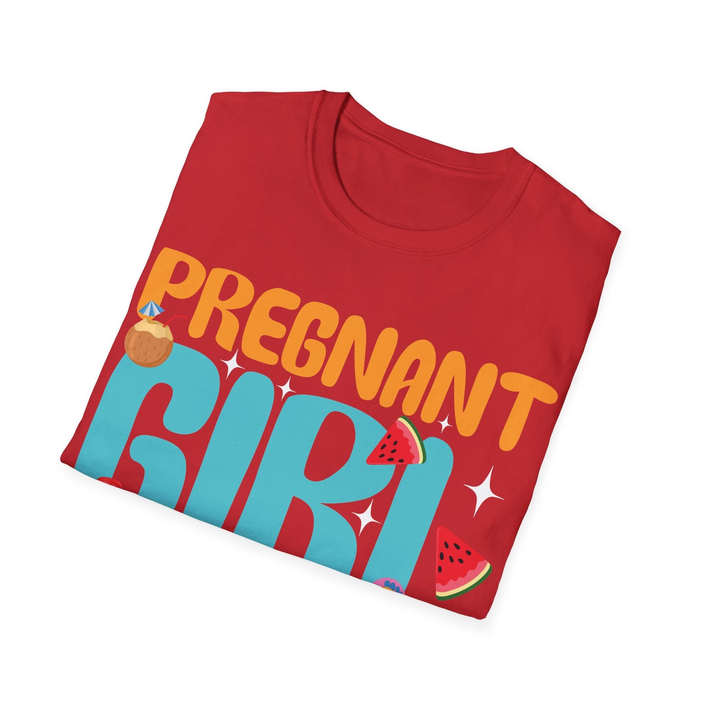 Groovy Pregnancy Reveal Pregnant Girl Summer T-Shirt For Baby Shower T-Shirt