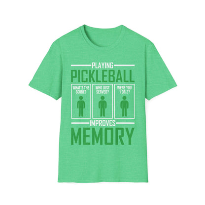 Funny Playing Pickleball Improves Memory Dink Player T-Shirt for Men Women