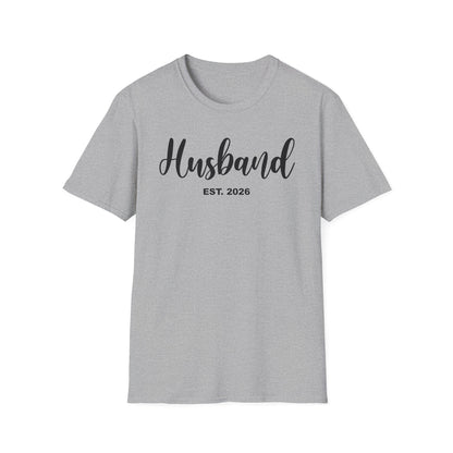 Husband Est 2026 Married Hubby Wife Honeymoon Couple Wedding T-Shirt