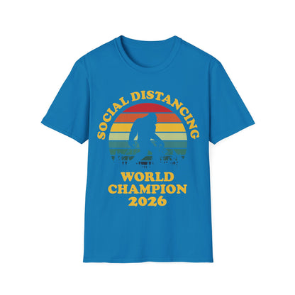 Bigfoot Social Distancing World Champion 2026 T-shirt For Men Women