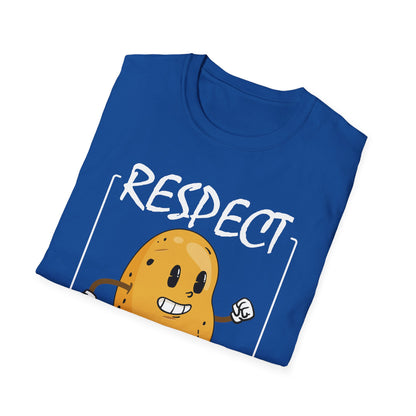 Funny Respect The Potato Gift Men Cute Root Vegetable Lovers Vegan T-Shirt For Men Women T-Shirt