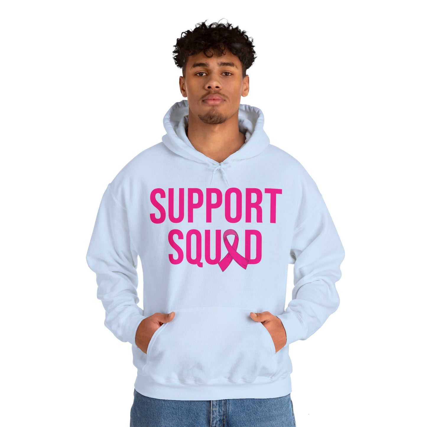 Support Squad Breast Cancer Warrior Awareness October Pink Hoodie