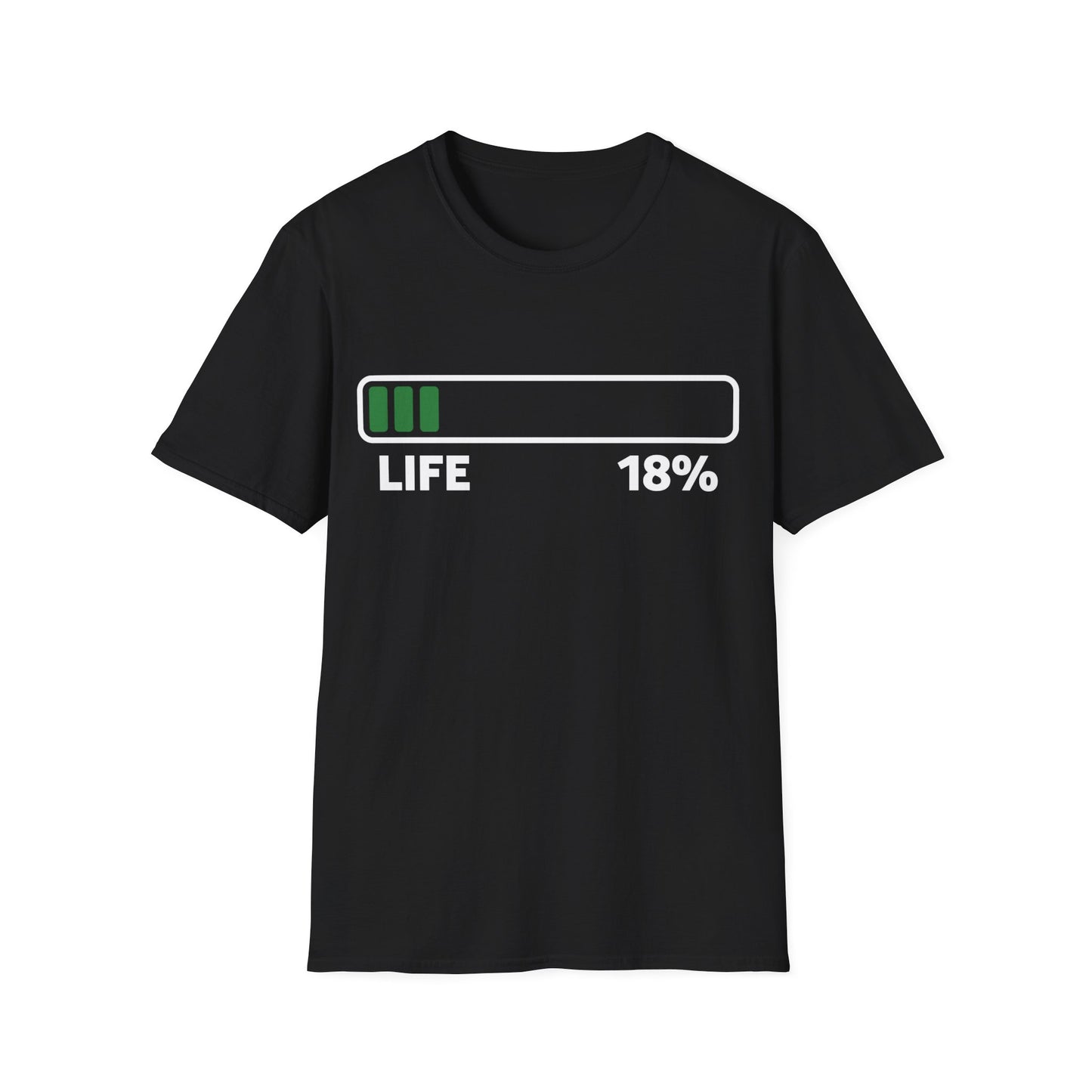 Funny Loading Bar 18% 18th Birthday Gift T-Shirt, Customize the 18 With Your Age  Personalized T-shirt Men Women Kids