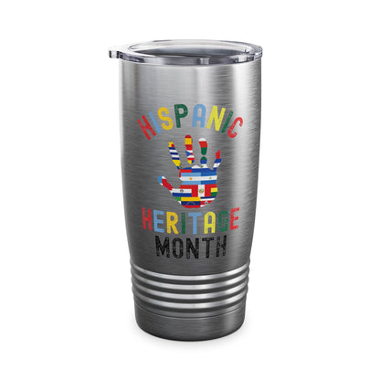 Hispanic Heritage Month Hand Flags Countries Tumbler Men Women Kids