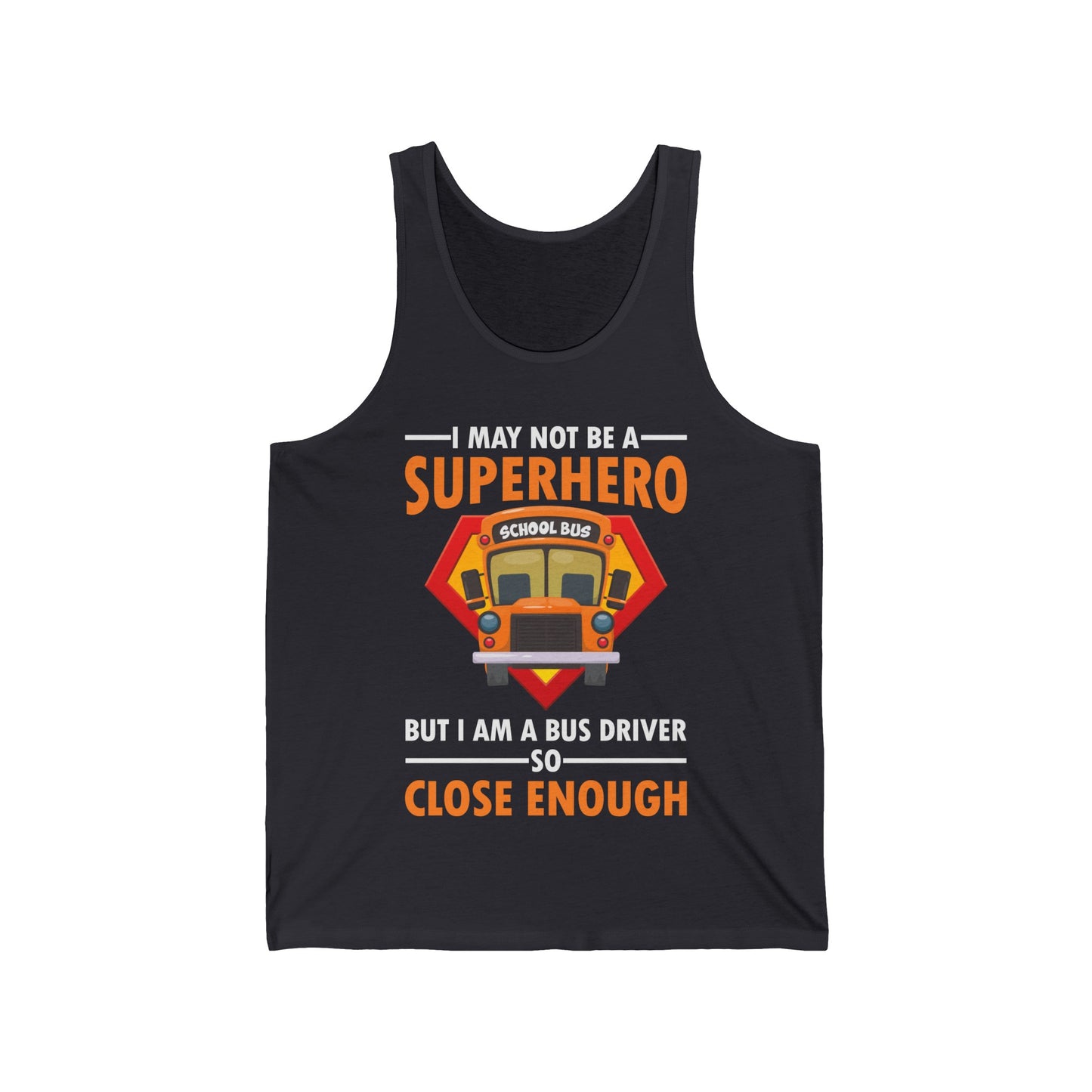 Superhero School Bus Driver Tank Top Funny Bus Driver Tank Top