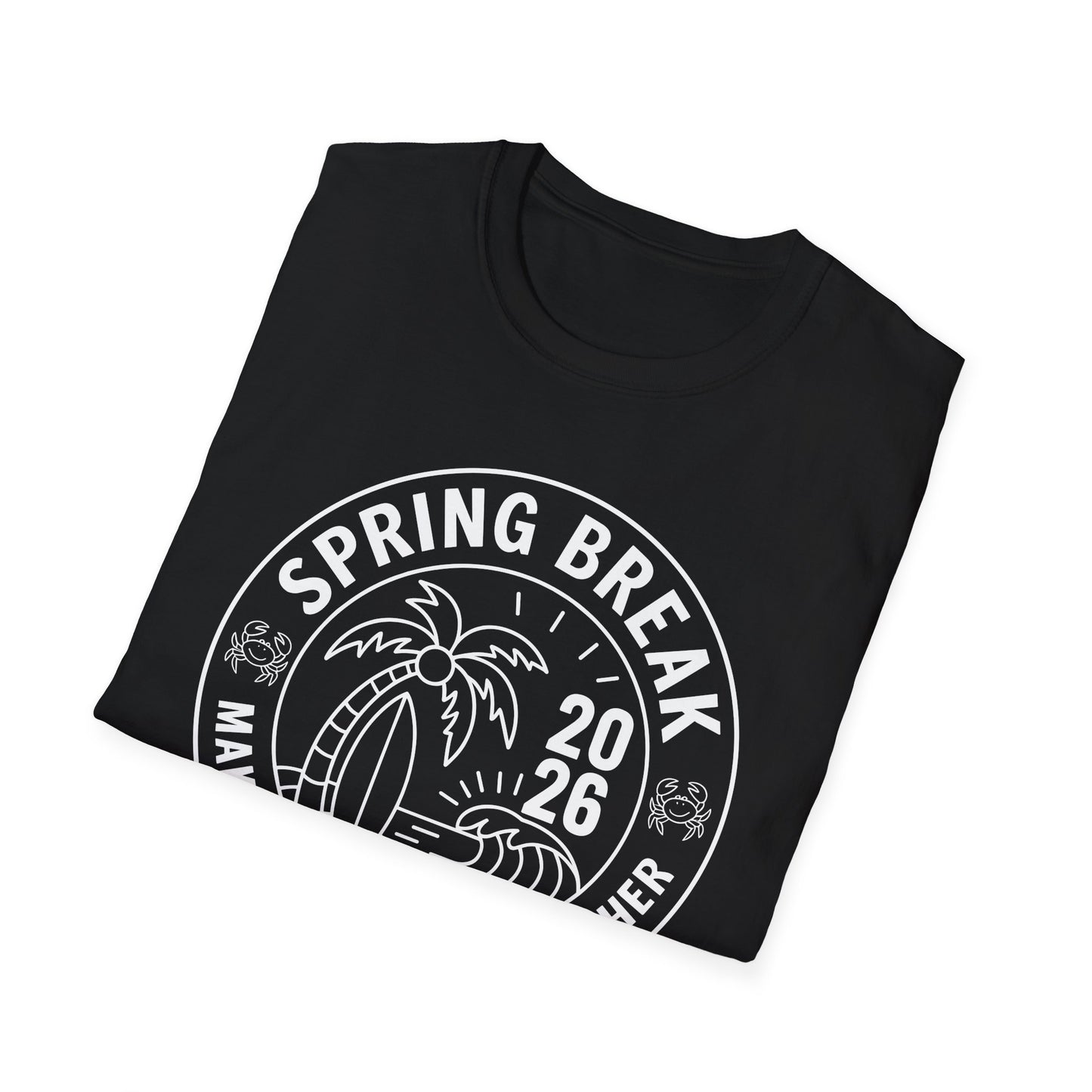 Funny Spring Break Squad Crew Vintage 2026 Beach Palm Family Trip T-Shirt