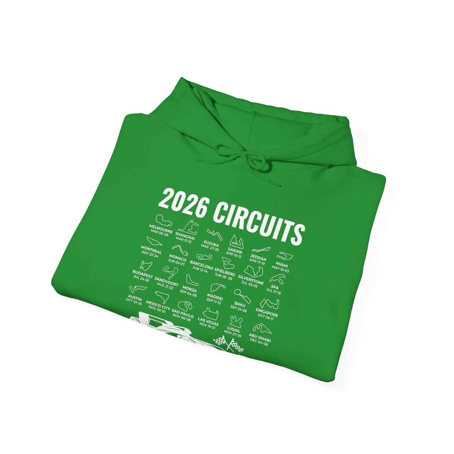 2026 Schedule Formula Racing Formula Car Retro Vintage Hoodie