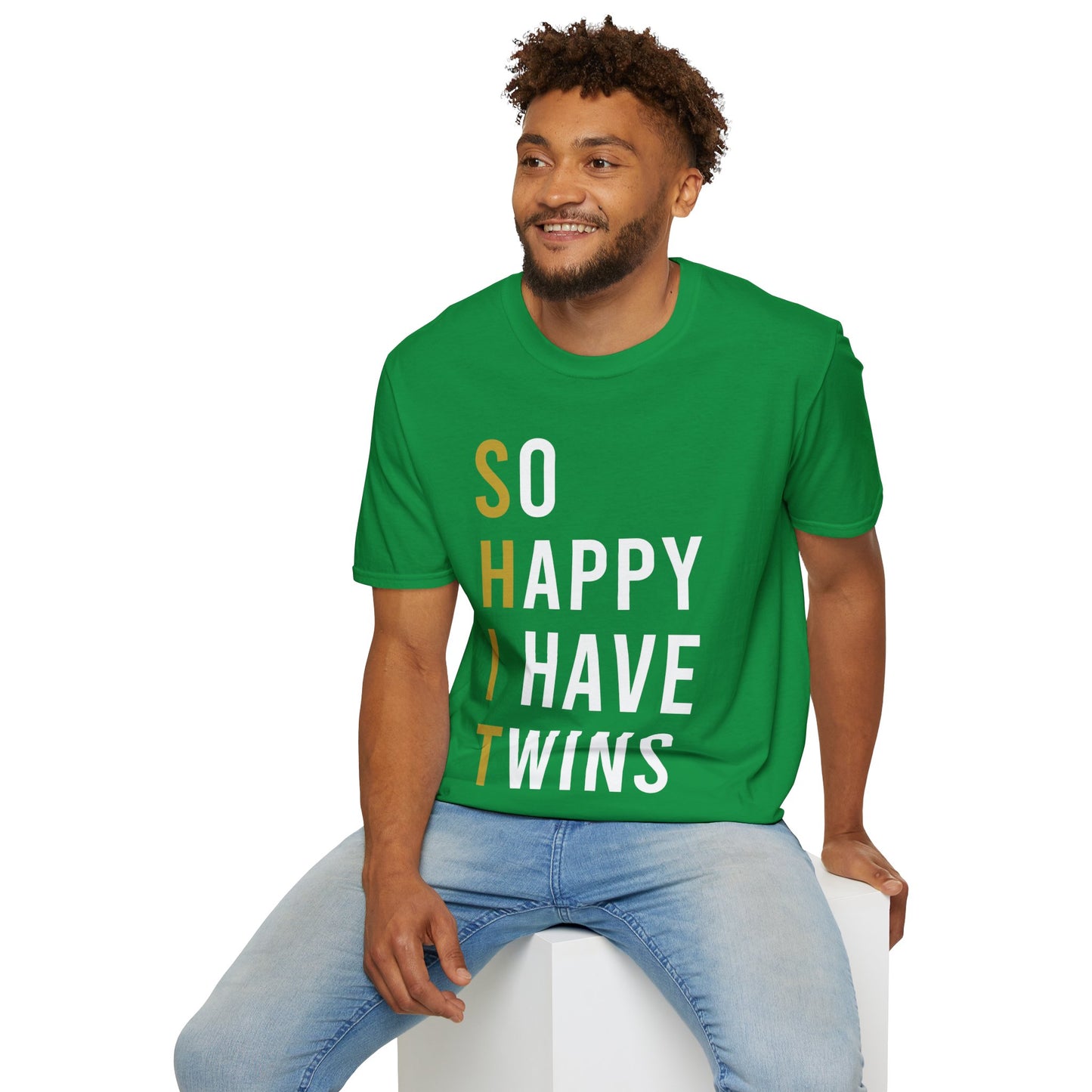 Funny So Happy I Have Twins Parent Mom Dad Saying Sarcastic T-Shirt Women