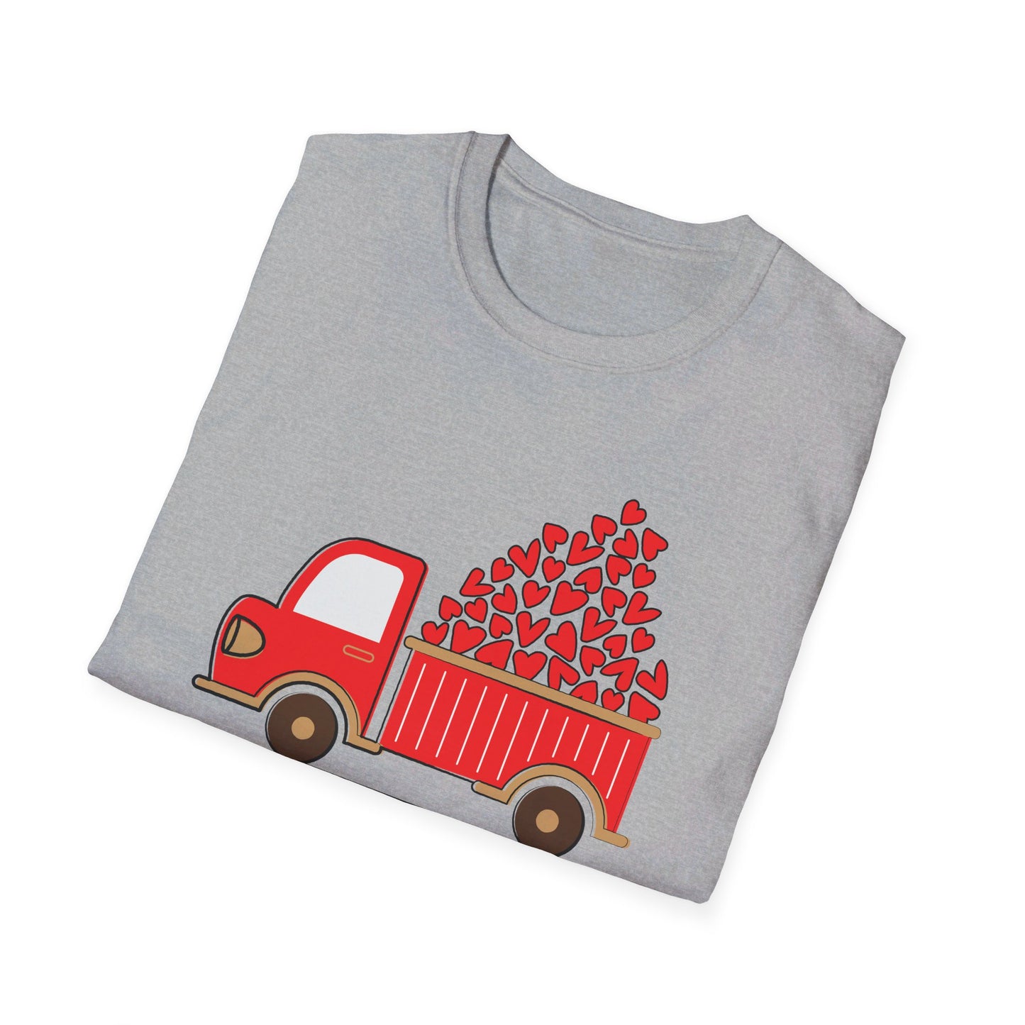 Funny Loads of Love Tractor Cute Valentines Day Truck T-Shirt