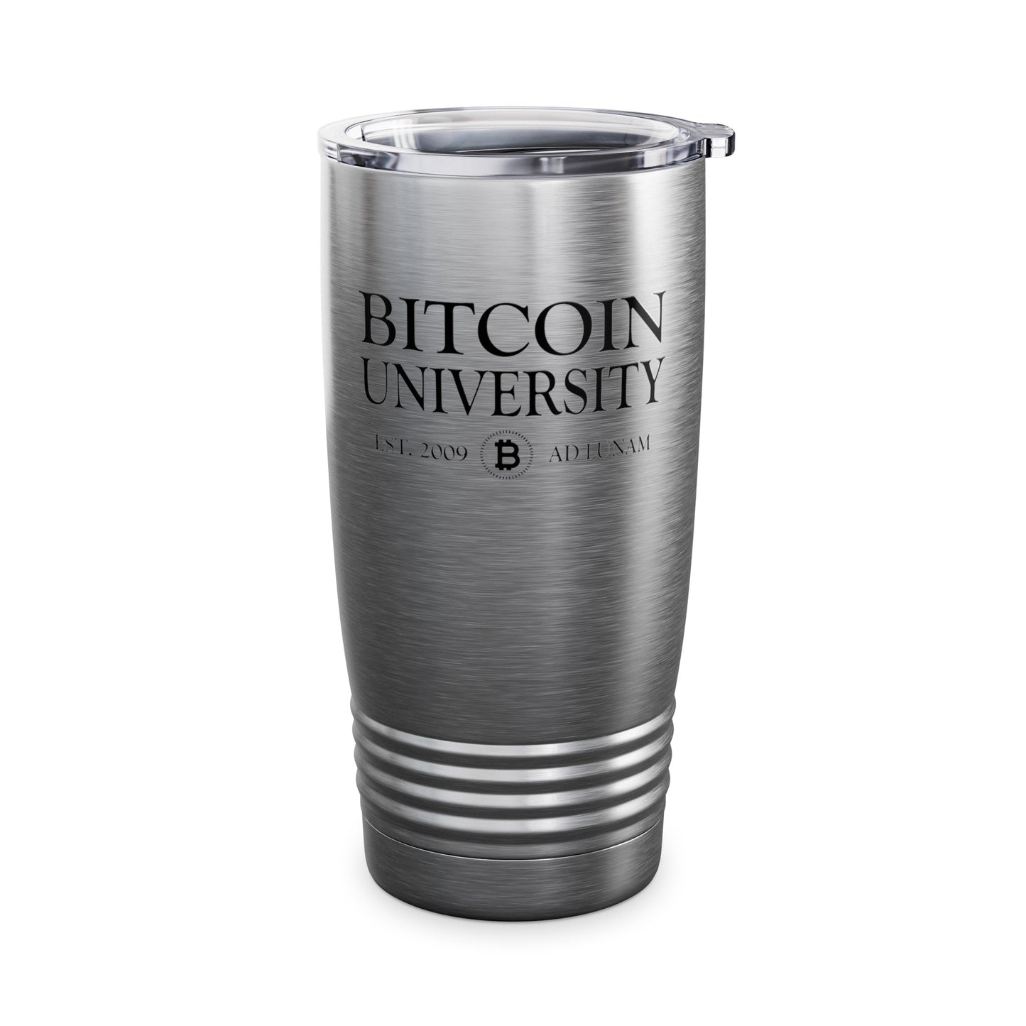 Bitcoin University To The Moon, Funny Vintage Distressed BTC Tumbler For Men Women Tumbler