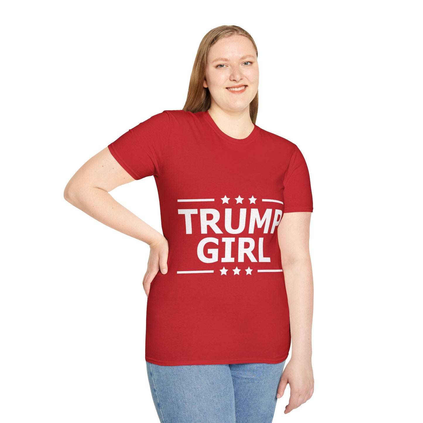 Cute Trump Girl Republican US Flag 2024 Vintage Vote T-Shirt