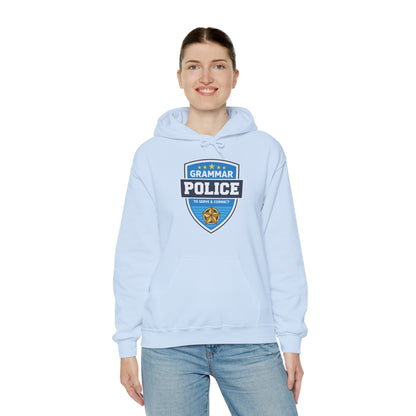 Grammar Police Badge To Serve and Correct Teacher Student Hoodie For Men Women