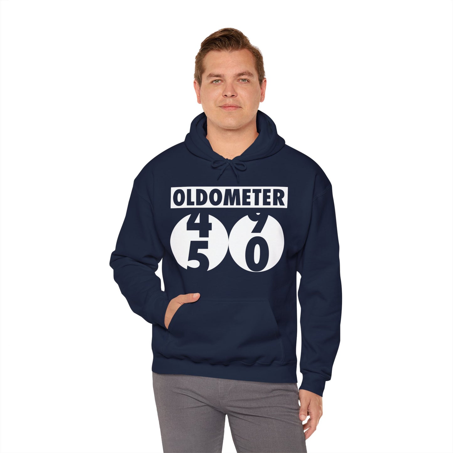 Funny Oldometer Odometer 50th Birthday Gift 50 yrs Old Joke Hoodie For Men Women Hoodie