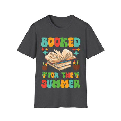 Funny Booked for the Summer Bookish Book Lover T-Shirt For Men Women Kids T-Shirt