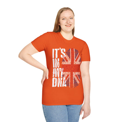 Funny Its In My DNA British Flag England UK Britain Union Jack T-Shirt For Men Women T-Shirt