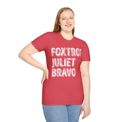 Retro Vintage Foxtrot Juliet Bravo T-Shirt For Men Women