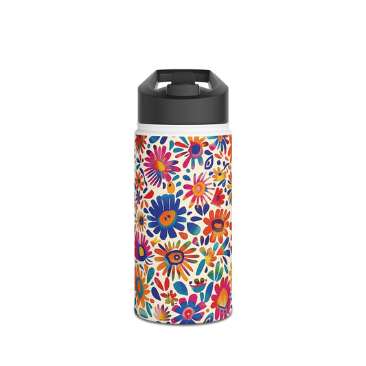 Fiesta Fiesta Pattern Stainless Steel Water Bottle with Twist-on Lid and Double-Wall Vacuum Insulation