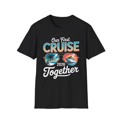 Our First Cruise 2026 Together Cute Matching Couples Cruise T-Shirt For Men Women