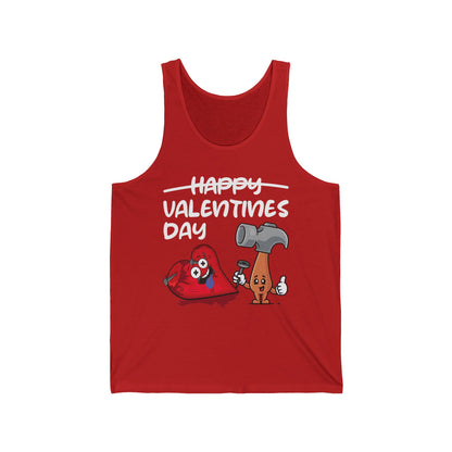 Funny Anti Valentines Day Gift Carpentor Cupid Heart Hammer Nails Tank Top For Men Women Tank Top