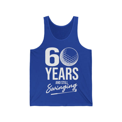 60 Years And Still Swinging 60th Birthday Funny Golf Club Tank Top