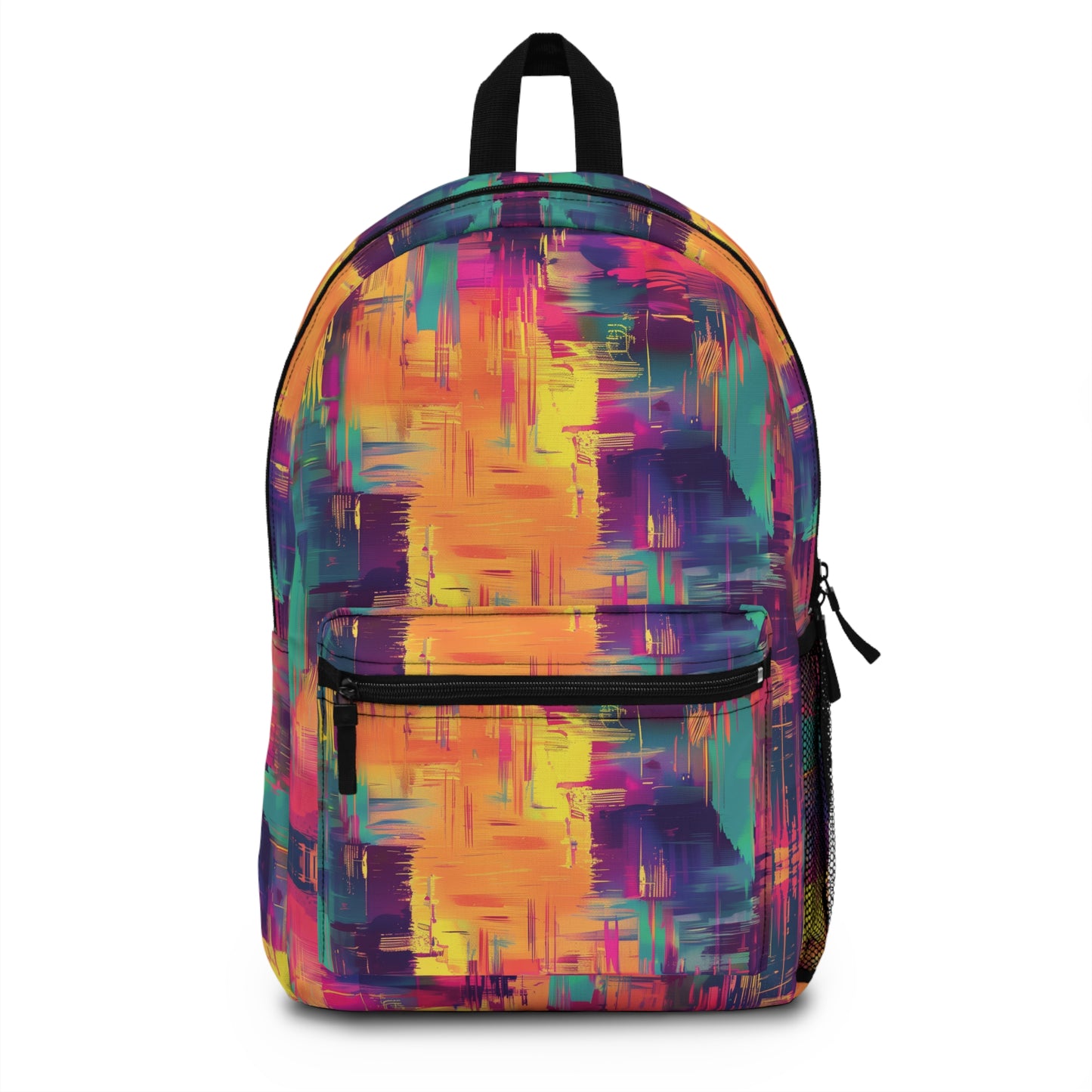 Glitch Art Pattern Backpacks For Men Women Kids School Travel, Capacity School Backpacks