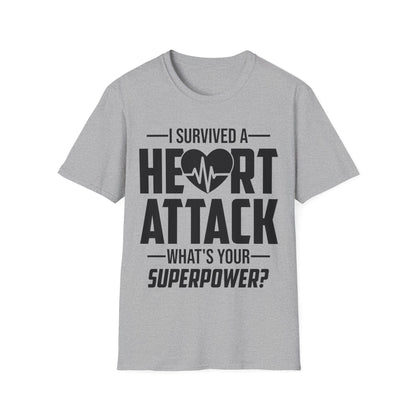 I Survived A Heart Attack Heart Attack Survivor Infarct Funny Superpower T-Shirt