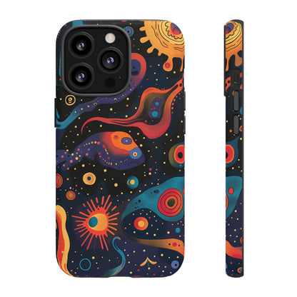 Space Oddity Pattern iPhone 13 14 15  16 Pro Max Plus Case Wireless Charging Compatible Tough Cases Protection, Magnetic Phone Case for iPhone Classic Series