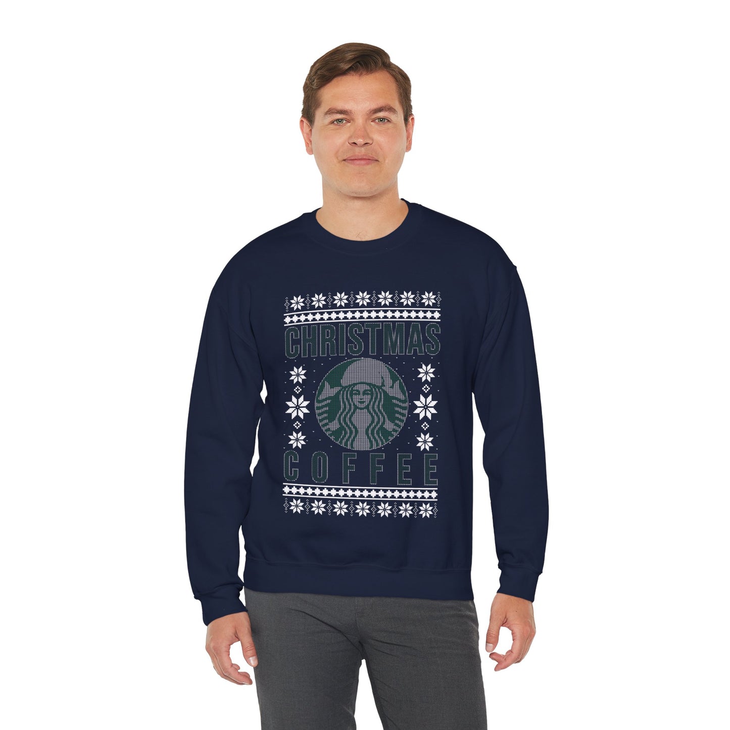 Funny Star Coffee Bucks Lovers, Coffee Lovers Caffeine Christmas Coffee, Christmas Ugly Jumper Sweater Sweatshirt