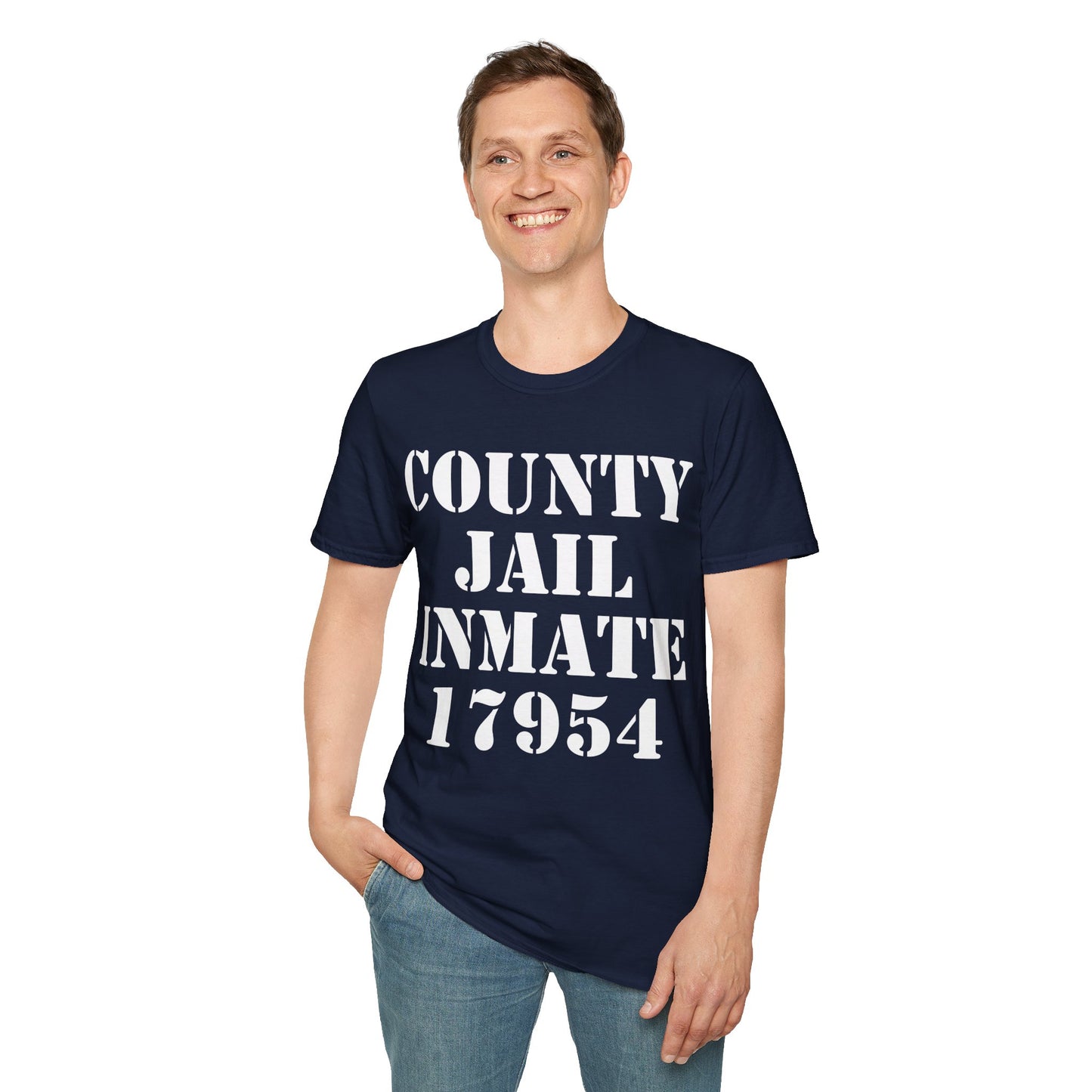 Halloween County Jail Inmate Prisoner Costume Party T-Shirt For Men