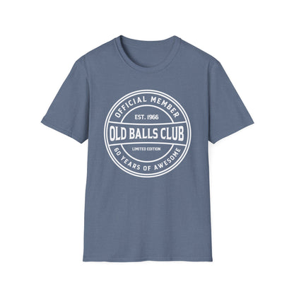 Mens Old Balls Club 60 Years Awesome Sixty 60th Birthday Farthers Day T-Shirt
