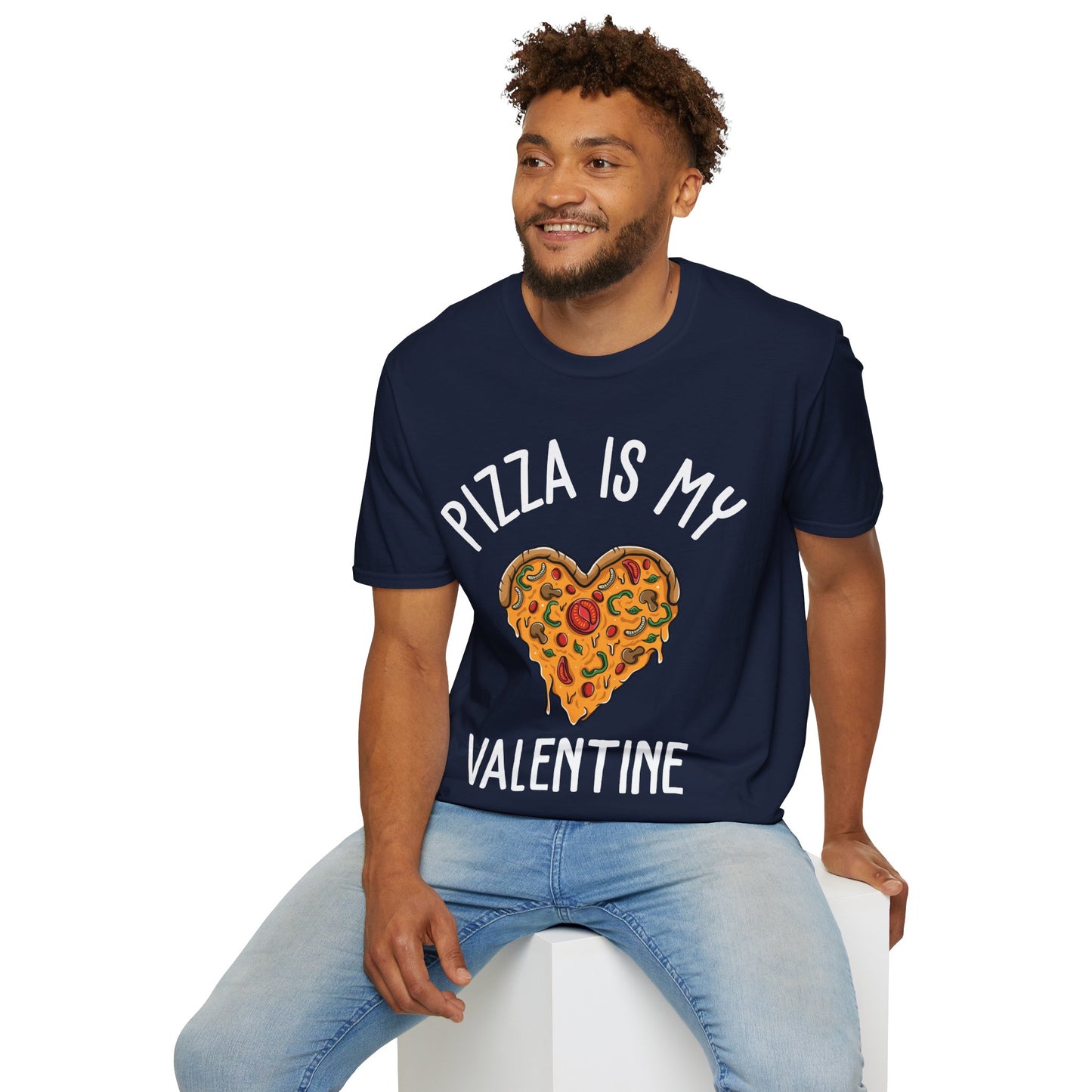 Funny Pizza Is My Valentine Love Heart Valentines Day Girl Boy Foodie Food T-Shirt