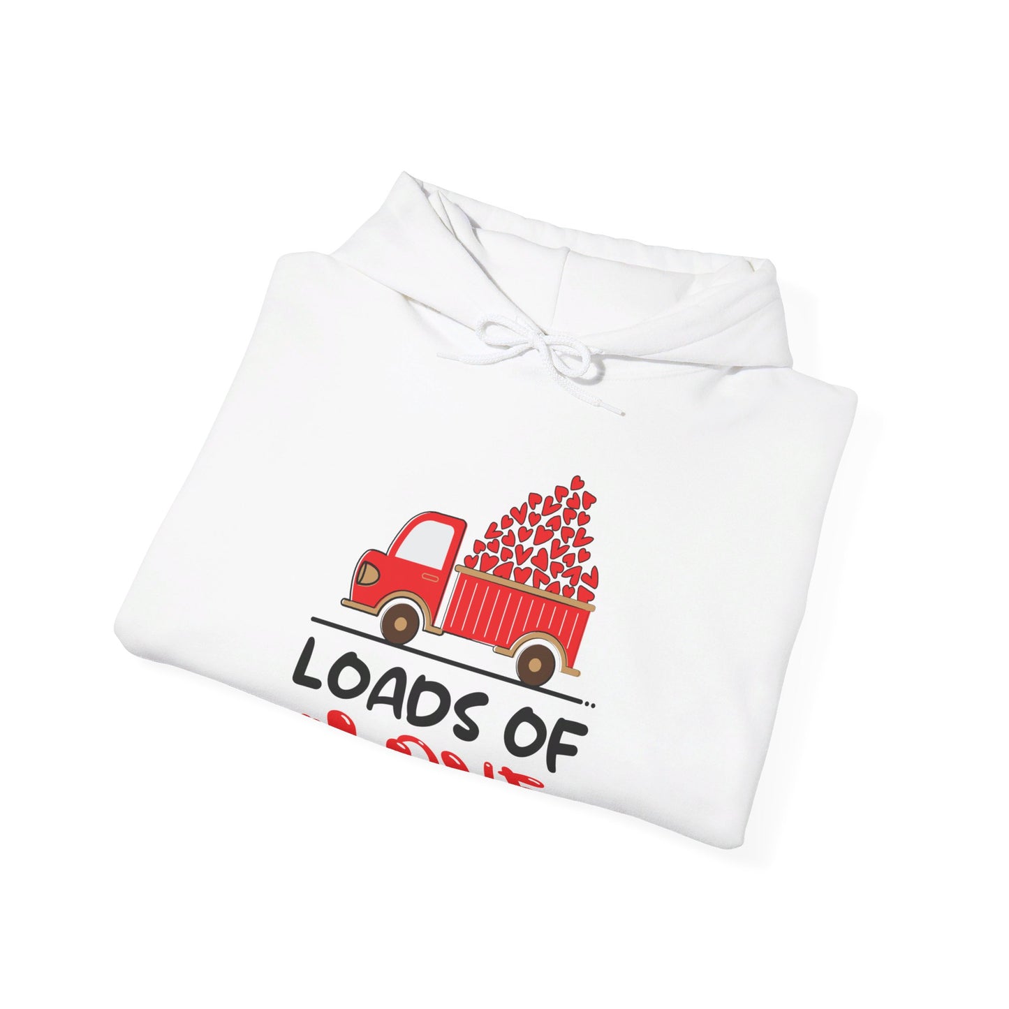 Funny Loads of Love Tractor Cute Valentines Day Truck Hoodie