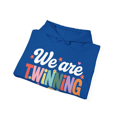 We're Twinning With My Bestie Twin Day Spirit Week Retro 70s Hoodie For Men Women