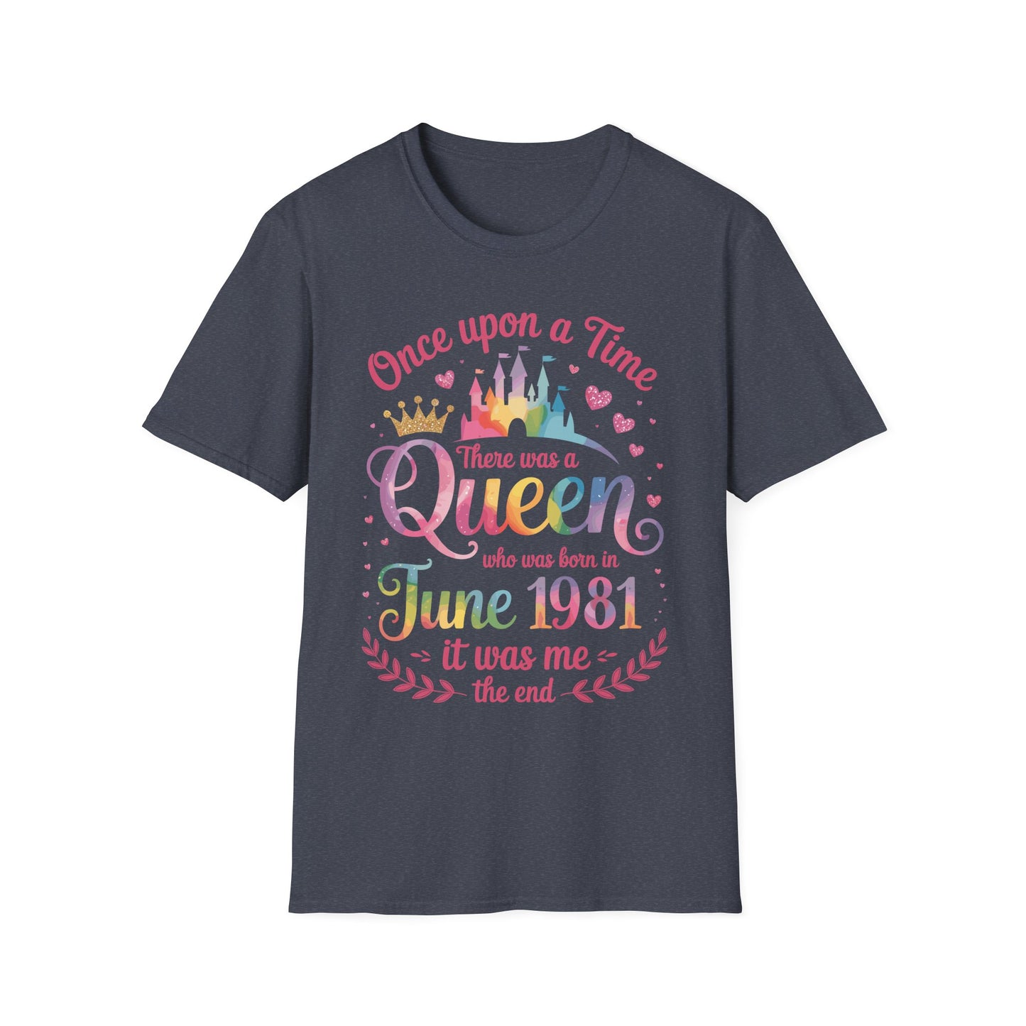 Funny 45 Years Old Birthday Girl 45 Birthday Queen June 1981 T-Shirt For Women