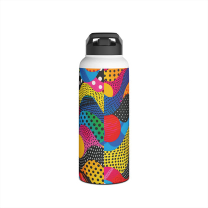 Pop Art Punch Vibrant Pattern Stainless Steel Water Bottle with Twist-on Lid and Double-Wall Vacuum Insulation