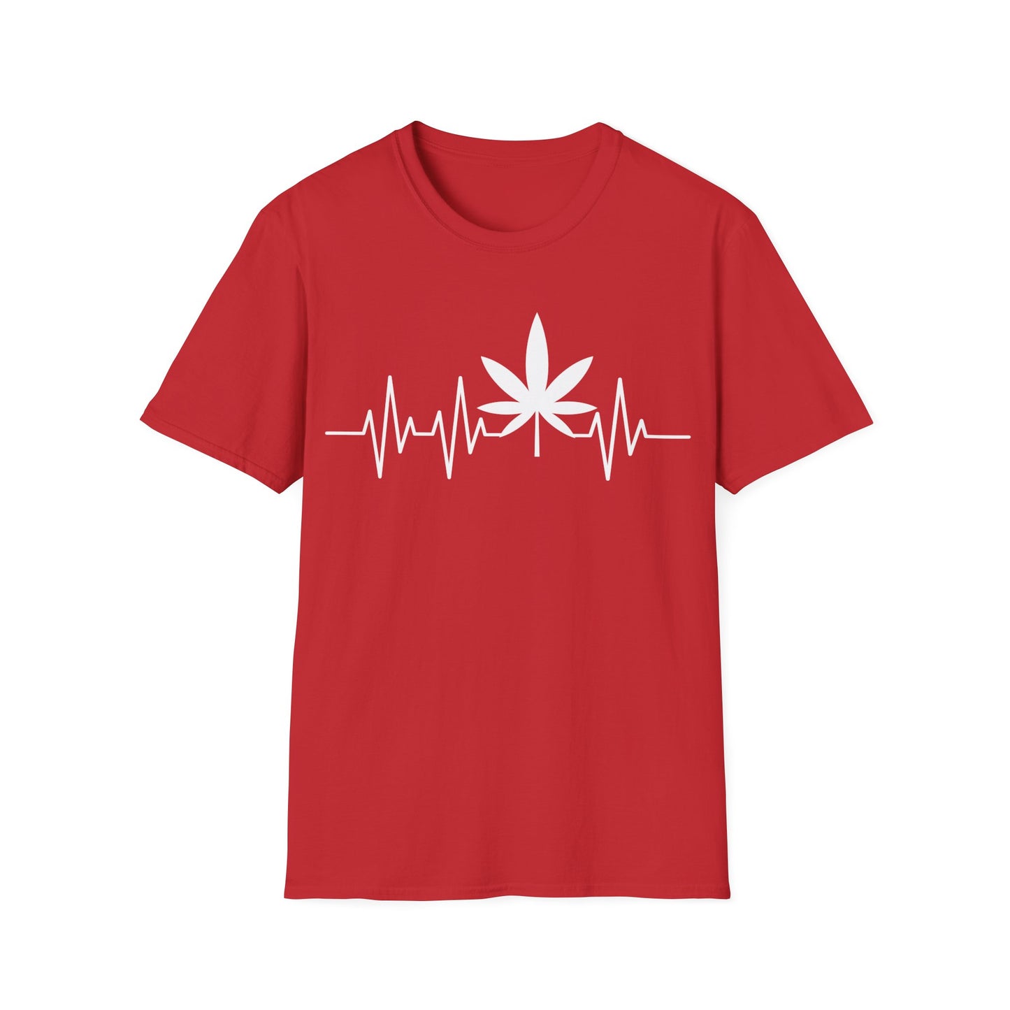 Funny Weed Cannabis Marijuana Leaf Heartbeat Stoner Tie Dye T-Shirt For Men Women T-Shirt